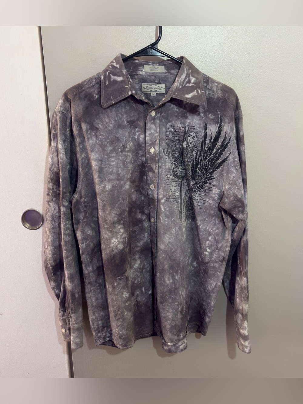 Eighty Eight y2k Long Sleeve Button Up Shirt Trendy Gothic Size Men’s Medium